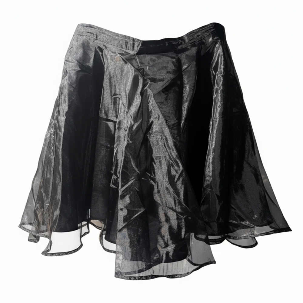 H&M Black Sheer Circle Skirt